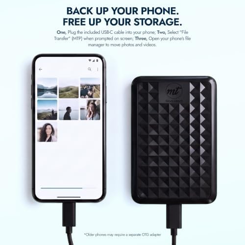 Facet 500GB External Hard Drive Portable USB-C/USB 3.1 Plug & Play Ultra- Slim HDD Hard Drive for Backup, Gaming, PC, Mac, Laptop, PS4, Xbox, Smart TV (Black) - Image 4