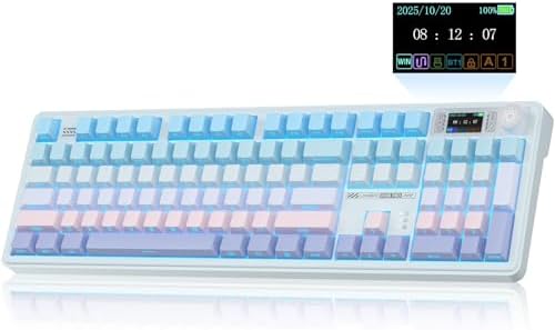 LINGBAO K108 Pro Wireless Mechanical Creamy Keyboard with Number Pad & Knob by CORBOBO