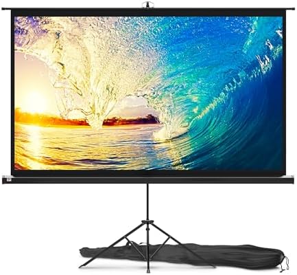 Projector Screen with Stand 84 inch 16:9 for Movies & Presentations by PropVue