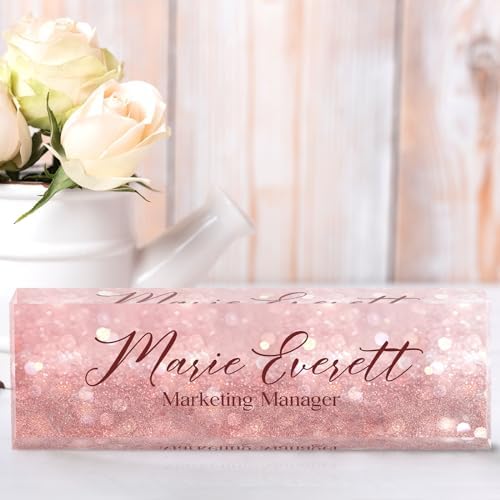 Desk Name Plate Personalized, Custom Name Plate for Office Desk Decor for Women & Men, Custom Office Gifts Employee Appreciation Gifts for Boss, Manager, Nurse, Lawyer, Teacher - Image 6