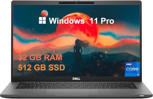 Dell Latitude 7420 Business Laptop, 14" FHD(1920x1080), Core i7-1185G7, 32GB RAM, 512GB SSD, Backlit Keyboard, WiFi, Bluetooth, Windows 11 Pro(Renewed) by Amazon+Renewed