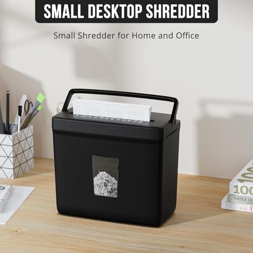Suntiko 5-Sheet Small Cross Cut Paper Shredder Black - Image 4