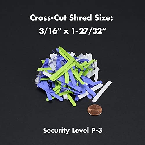 Aurora High Security Paper and Credit Card Shredder with 3.7-Gallon Wastebasket, 8-Sheet Cross-Cut with Basket - Image 3