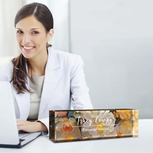 Desk Name Plate Personalized, Custom Name Plate for Desk, Acrylic Desktop Accessories, Office Gift & Decor for Women Men, Teacher Nurse Boss Employee Appreciation Gifts - Image 5