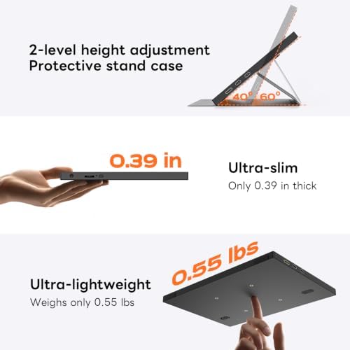 10.5" Portable Monitor with Smart Cover 1280P HDR Travel Monitor for Laptop - Image 6