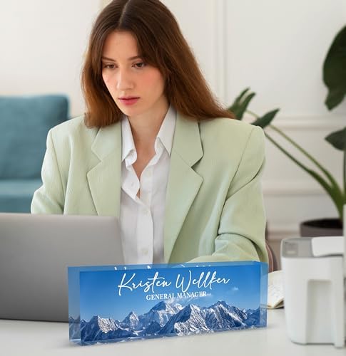 Personalized Desk Name Plate - Custom Acrylic Office Name Plate for Desks - Customize Desk Decor Gift - Image 5