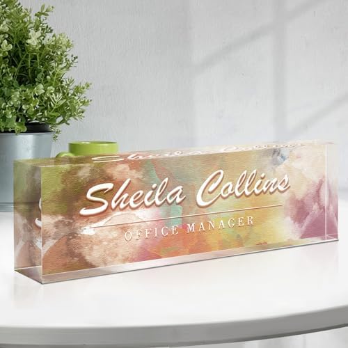 Custom Name Plate for Desk, Employee Appreciation Gifts, Office Decor by Spricoz