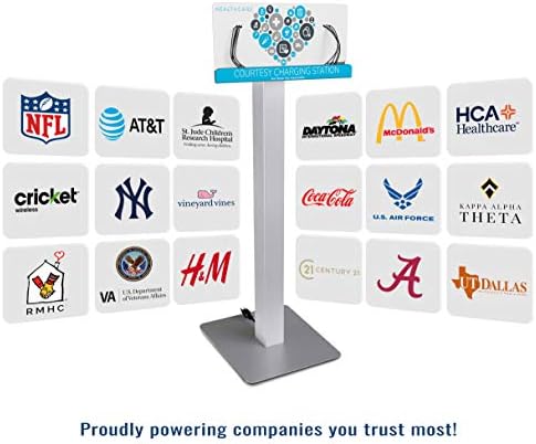 KwikBoost® Phone Charging Station Floor Stand, Healthcare Charging Kiosk with Lightning and USB-C Cables for Waiting Rooms Clinics Offices - Image 4