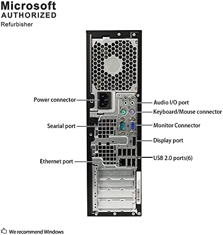 HP Elite Desktop Computer, Intel Core i5 3.1GHz, 8GB RAM, 1TB SATA HDD, Keyboard & Mouse, Wi-Fi, Dual 19in LCD Monitors (Brands Vary), DVD-ROM, Windows 10, (Renewed) - Image 5
