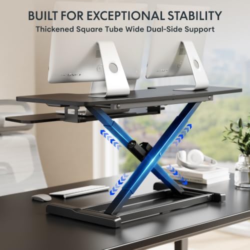 FLEXISPOT 42" Electric Standing Desk Converter, Black - Image 6