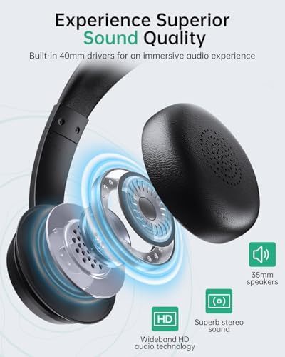 AOC Wireless Headset with Mic for Work, AI Noise Cancelling, Bluetooth - Image 4
