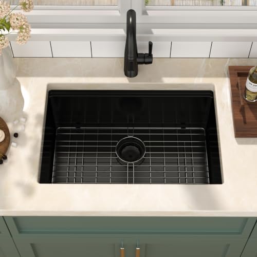 Mocoloo 27 Inch Matte Black Undermount Kitchen Sink Workstation - Image 3