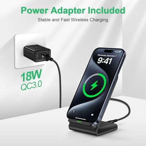 Wireless Charger Samsung Fast Charging Pad for Samsung Galaxy S25 Ultra/S25FE/S25 Plus/S24FE/S23/S22 Ultra/S21/S25 Edge, 2 Pack 15W Android Wireless Charger Pad Station and QC Adapter for Google Pixel - Image 2