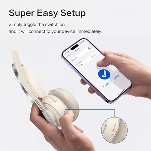 Bluetooth Headset, Wireless Headset with Mic for Work, Noise Cancelling Microphone, USB Dongle,Charging Stand, Mute Button for PC, Zoom, Teams, Office & Call Center, Cell Phones, Work from Home - Image 2