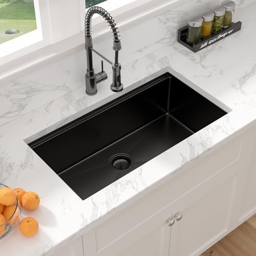 Sarlai 33 Matte Black Undermount Kitchen Sink Workstation 33x19 Inch Sinks - Image 3