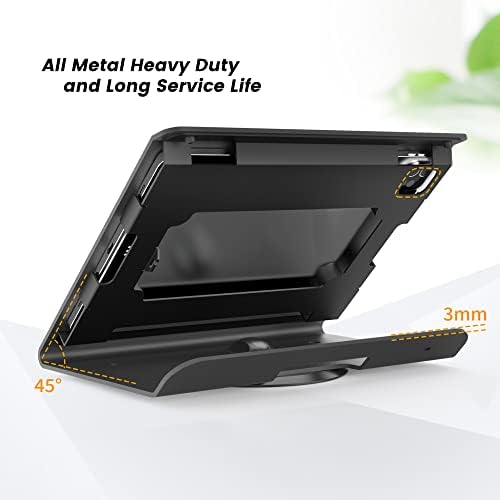 Tablet POS Stand - Heavy Duty Steel Kiosk Stand with 360° Swivel Base Anti-Theft - Compatible with 10.9" iPad 10th, Pro 11" 1 2 3 4, Air 4 5, Air 11"(M2/M3/M4), iPad 11"(A16) - Image 7