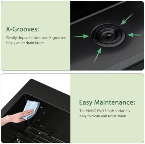 30 Inch Matte Black Drop In Kitchen Sink - Image 7