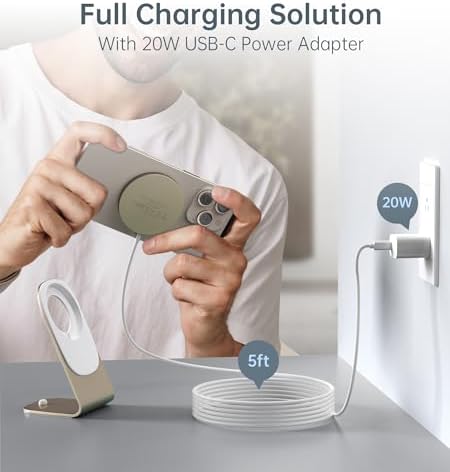 Magnetic Wireless Charger Stand + Charging Pad for iPhone Duo/18-12 Series - Image 4