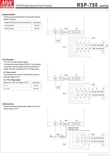 MEAN WELL RSP-750-48 AC to DC Switching Enclosed Power Supply with PFC Function, 48 Volt, 15.7 Amp, 753.6 Watt - Image 5