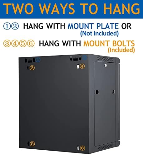 12U Wall Mount Server Cabinet Network Rack Vented Enclosure Locking Door - Image 4