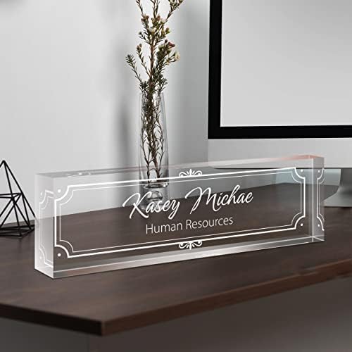Gowelly Office Engraved Name Plates for Desk |Desk Name Plate Personalized| Custom Employee Appreciation Gifts |Office Gifts for Women, Boss, Employee, Teacher, Manager |Staff Appreciation Gift - Image 4