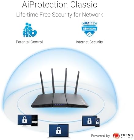 ASUS RT-AX3000S Dual Band WiFi 6 Extendable Router, Instant Guard, Parental Control Scheduling, Built-in VPN, AiMesh Compatible - Image 5