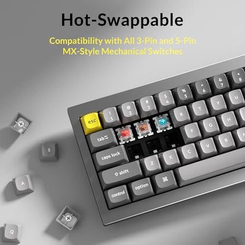 Keychron Q4 Wired Custom Mechanical Keyboard, 60% Layout QMK/VIA Programmable Macro with Hot-swappable Gateron G Pro Brown Switch Double Gasket Compatible with Mac Windows Linux - Grey - Image 6