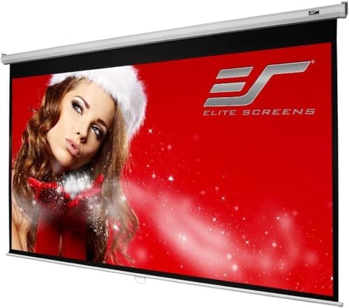 Elite Screens Manual B, 100-INCH Manual Pull Down Projector Screen Diagonal 16:9 Diag 4K 8K 3D Ultra HDR HD Ready Home Theater Movie Office Presentation, M100H by EliteScreensInc