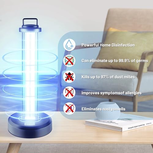38W UV Sanitizer Light, Ultraviolet Light, 110V, 99.99% UVC Ozone Free UV Lamp for Home, Office, Hotel, School - Image 3