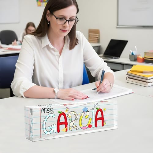 Custom Acrylic Name Plate for Desk, Teacher Appreciation Gifts, Desk Decor - Image 4