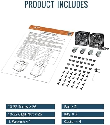 Tecmojo 15U Wall Mount Rack,15U Rack 23.6 Inch Depth,Hold Up to 176 Lbs,Enclosed Wall Mount Rack with 2 Colling Fans,for 19 Inch Network,Server and AV Gear,Glass Door(Elite Collection) - Image 6