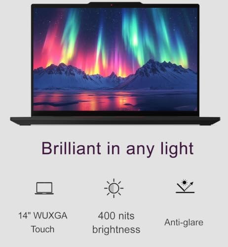 Lenovo ThinkPad T14 Gen 5 AI PC Touchscreen Laptop (14" FHD+, Intel Ultra 5 135U, 16GB DDR5 RAM, 512GB SSD,12-Core (> i7-1355U)) for Business, Backlit, Fingerprint, 5MP IR Webcam, Win 11 Pro (Renewed) - Image 2