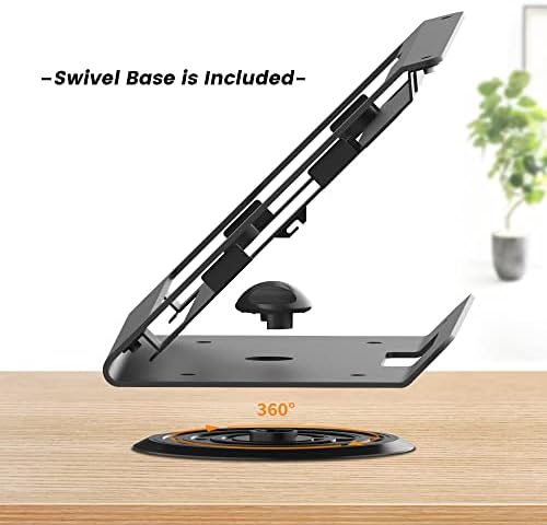 Tablet POS Stand - Heavy Duty Steel Kiosk Stand with 360° Swivel Base Anti-Theft - Compatible with 10.9" iPad 10th, Pro 11" 1 2 3 4, Air 4 5, Air 11"(M2/M3/M4), iPad 11"(A16) - Image 4