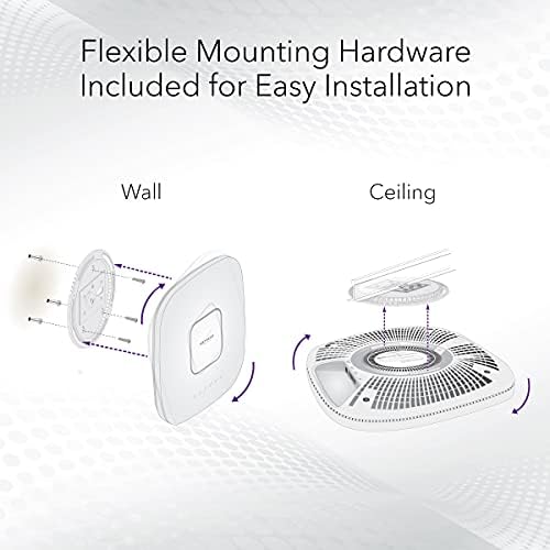 NETGEAR Cloud Managed Wireless Access Point (WAX630PA) - WiFi 6 Dual-Band AX6000 Speed | Up to 600 Client Devices | 802.11ax | Insight Remote Management | PoE++ Powered or Included AC Adapter - Image 3