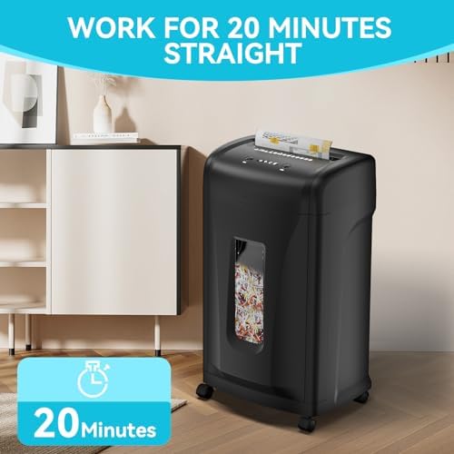Heavy Duty Paper Shredder for Office, 22-Sheet Cross Cut Shredder Machine - Image 2