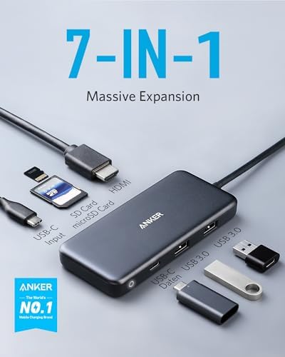 Anker USB C Hub, 7-in-1 Multi-Port USBC Hub, 4K HDMI USB-C Adapter - Image 2