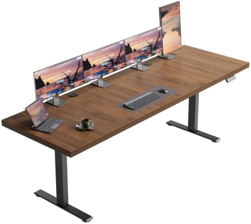 OffiGo 79 Inch Executive Electric Standing Desk Height Adjustable, Walnut by OfficeGo-ForHomeOfficeWork
