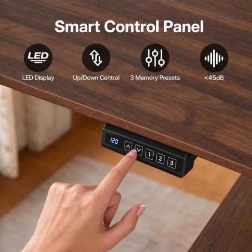 NORTHSKY 55" L-Shaped Electric Standing Desk with Drawers and Storage Cabinet, Height Adjustable Corner Desk for Home Office, 3 Memory Presets - Image 4
