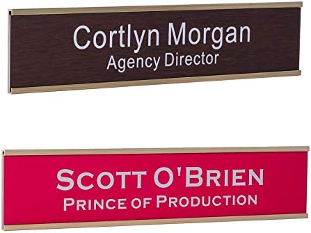 Icomecn Custom Engraved Name Plates with Aluminum Holder 2"x10" - Image 4