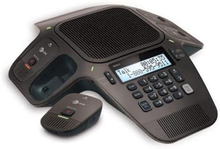 AT&T Conference Phone with 4 Wireless Microphones, DECT 6.0 Speakerphone for Office Meetings, Landline Corded Base, 6-Mic Full Room Coverage, SB3014 by ATT