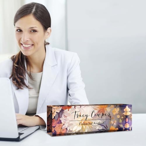 Desk Name Plate Personalized, Custom Name Plate for Desk, Acrylic Desktop Accessories, Office Gift & Decor for Women Men, Teacher Nurse Boss Employee Appreciation Gifts - Image 5