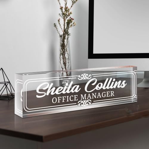 Custom Engraved Name Plate for Desk, Acrylic Desk Name Plate Personalized - Image 5