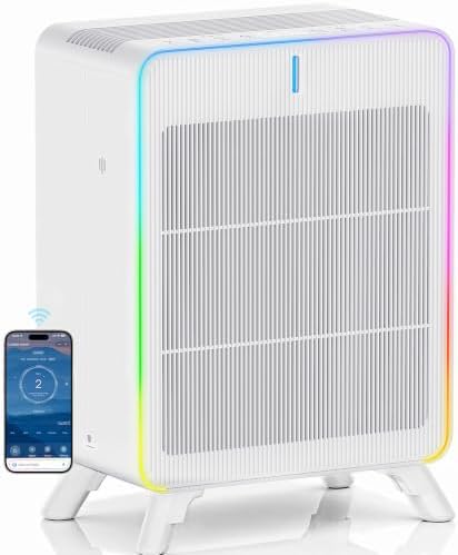 Smart WiFi Air Purifiers for Home Large Room Up to 2450 Ft², White by Unknown