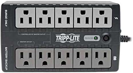 Tripp Lite 650VA UPS Battery Backup Surge Protector Efficient Energy-Star Certified, AVR, 8-Outlet Uninterruptible Power Supply, Dataline Protection, 3-Year Warranty & $100,000 Insurance (ECO650UPSM) - Image 2