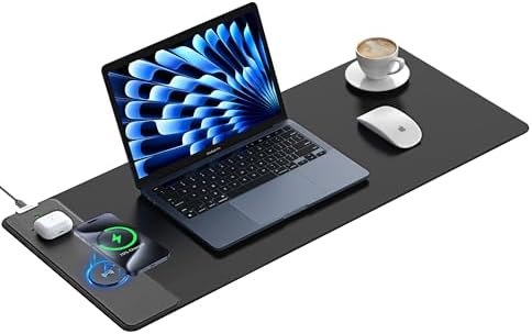 Mouse Pad with 15W Wireless Charging, 31.5"x11.81" XL Large Desk Mat by TopmadeProduct-Ordernow