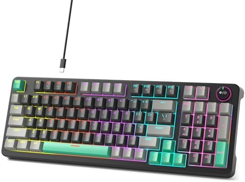 AK96 Red Switch Mechanical Keyboard 96 Keys, Black by Meidosa
