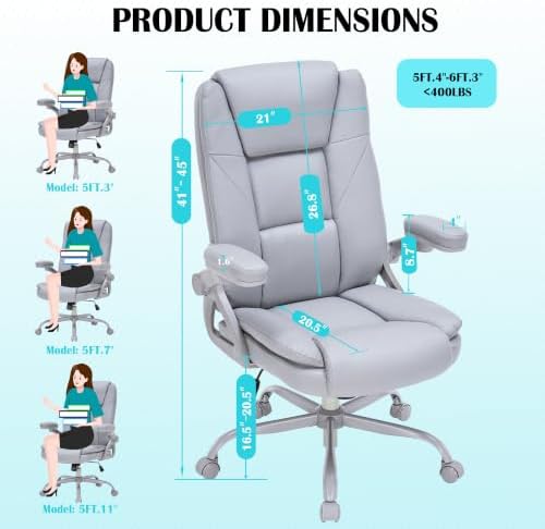 Office Chair with 3 Way Adjustable Armrest Executive Office Chair - Image 2
