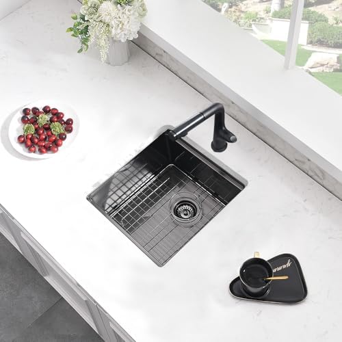 Black Undermount Bar Sink, 12 x 15 Inch - Image 3