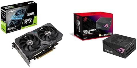 ASUS Dual NVIDIA GeForce RTX 3060 V2 OC Edition 12GB GDDR6 Gaming Graphics Card & ASUS ROG Strix 750W Gold Aura Edition PSU Bundle by Unknown