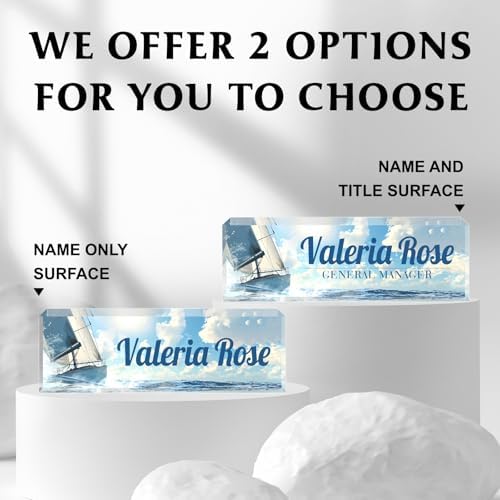Custom Name Plate for Desk, Acrylic Desk Name Plate Personalized, Employee Appreciation Gifts, Office Desk Accessories for Woman Teacher Nurse, Coworker Gifts for Manager Assistant - Image 5
